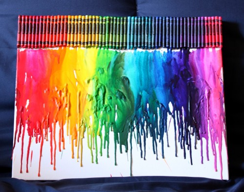 melted crayon art