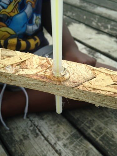 wind turbine project for kids in progress