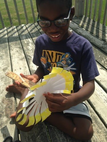 completed wind turbine project for kids