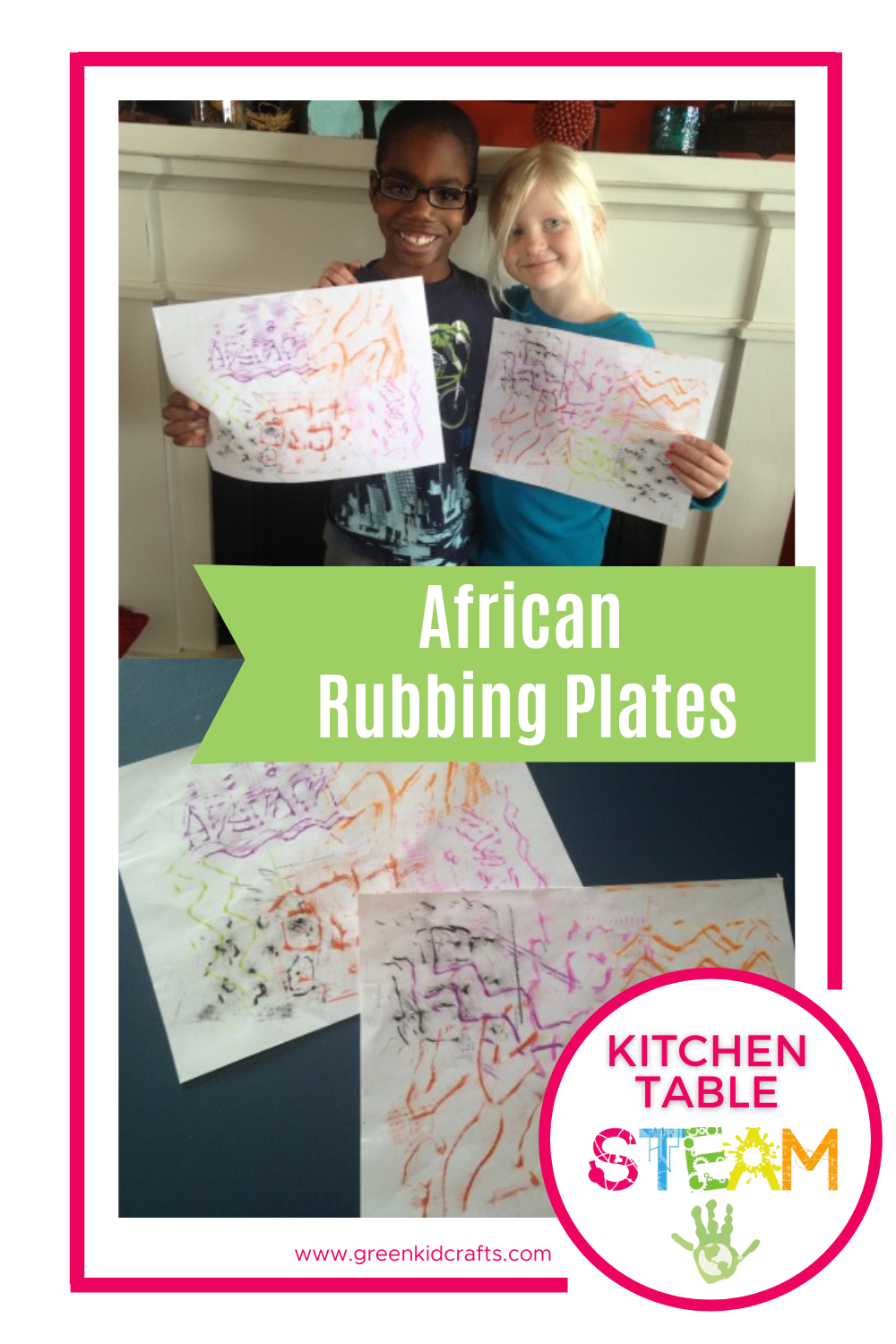 African Themed Animal Rubbing Plates Green Kid Crafts