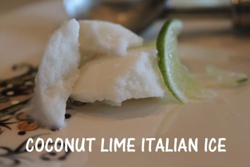 Coconut Lime Italian Ice