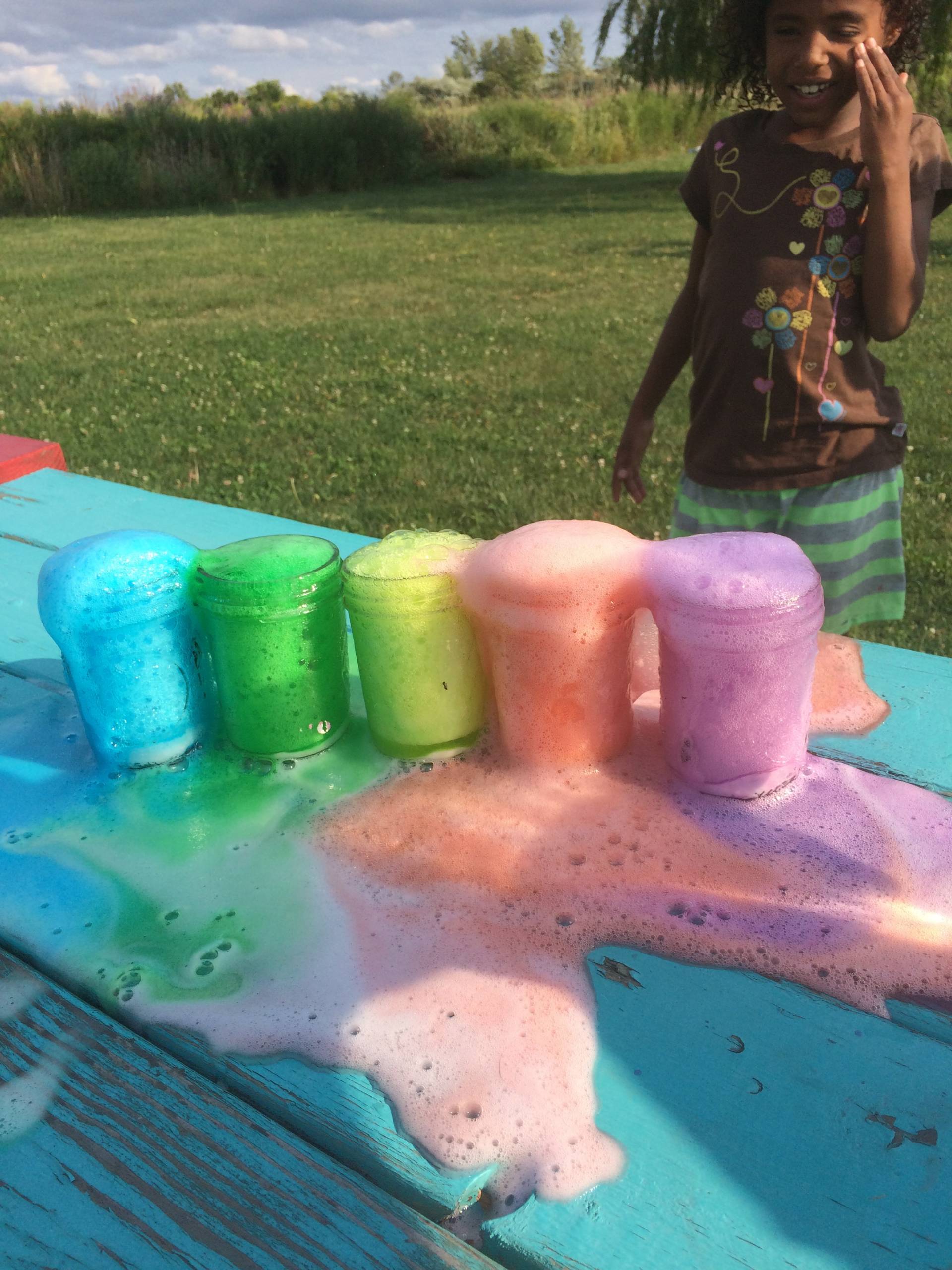 Rainbow Volcano Science Experiment Green Kid Crafts