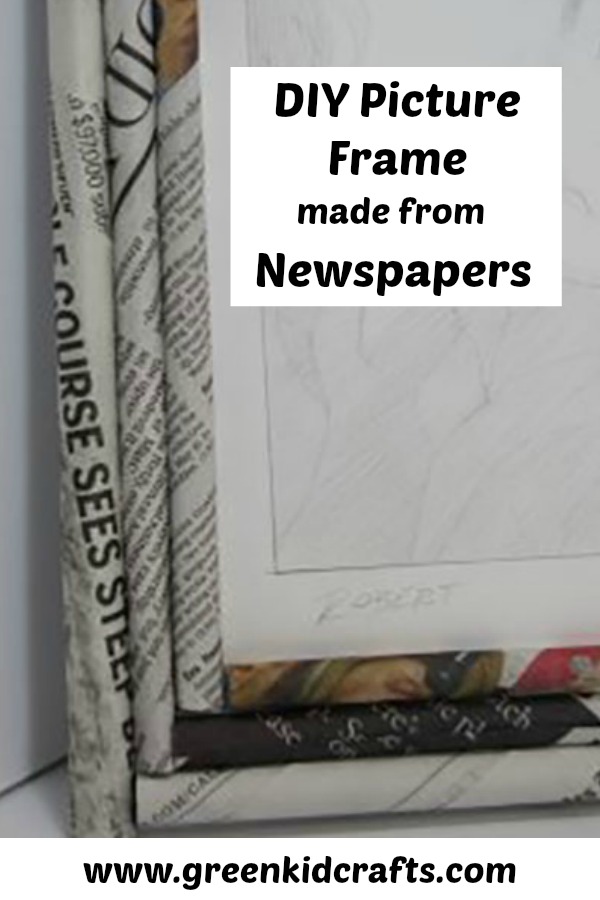 Recycled Newspaper Picture Frame Green Kid Crafts