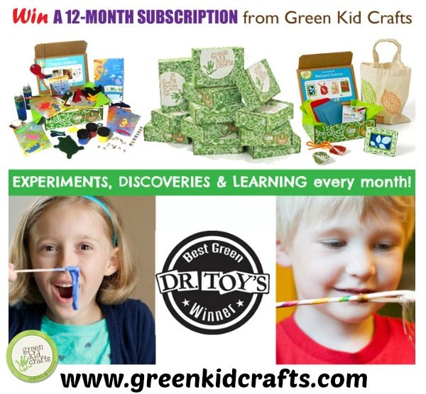 Enter to win an annual subscription to Green Kid Crafts!