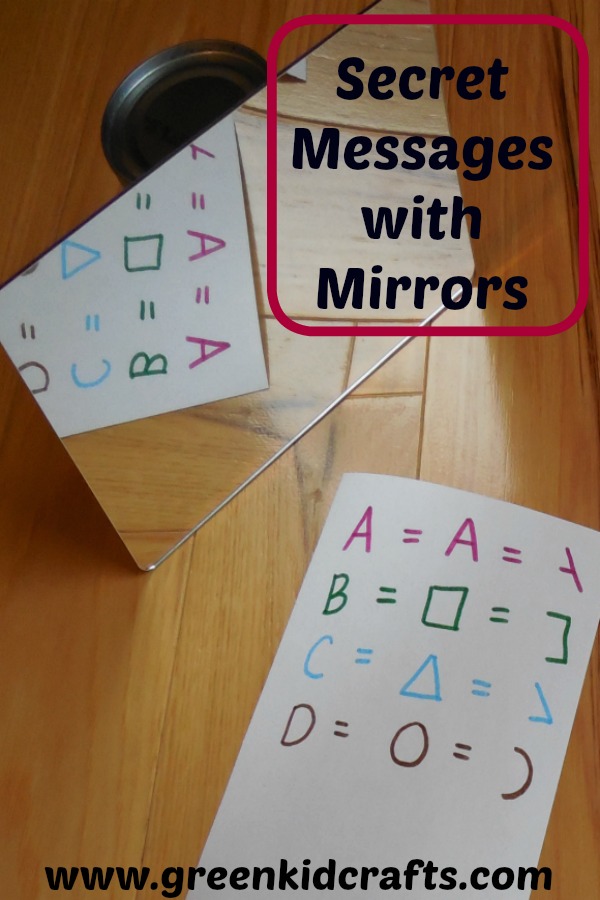 Make secret messages with mirros. Kids will love this fun experiment using mirrors to create secret messages.