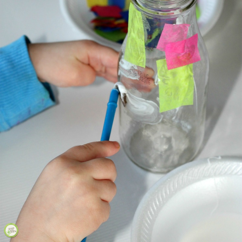 upcycled bottle vase