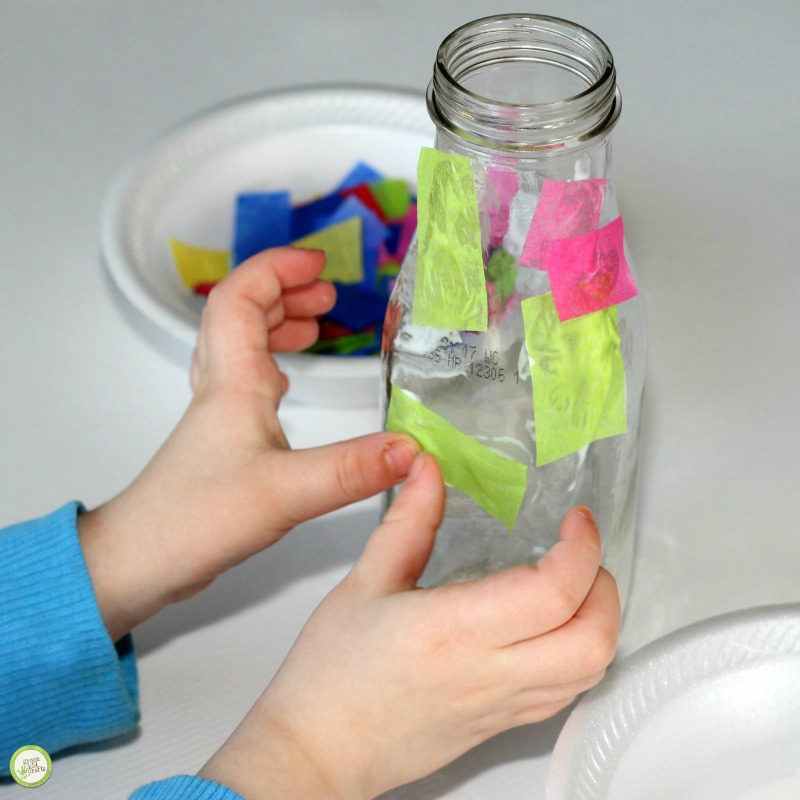 upcycled bottle vase