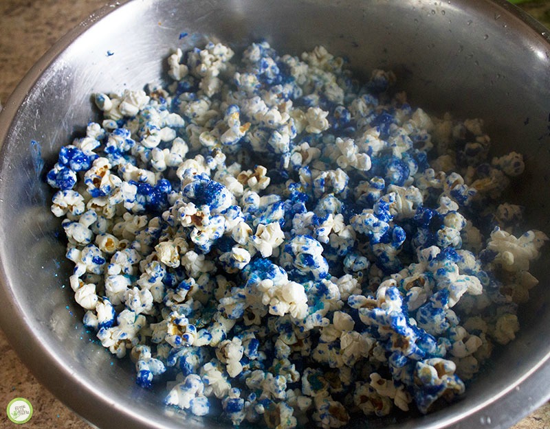 red, white and blue popcorn