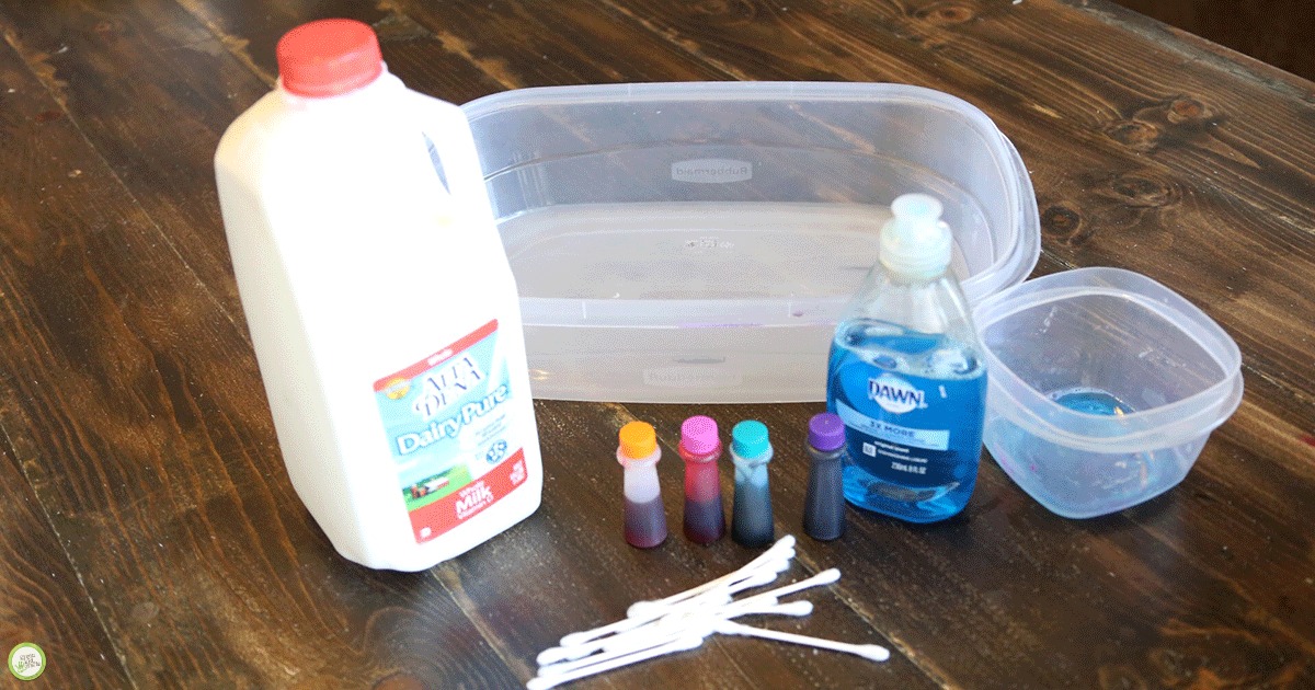Colorful Magic Milk Kitchen Science Activity Green Kid Crafts