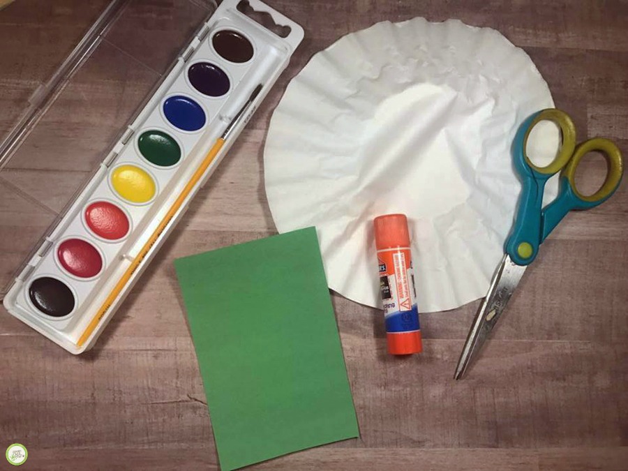 coffee filter pumpkin craft