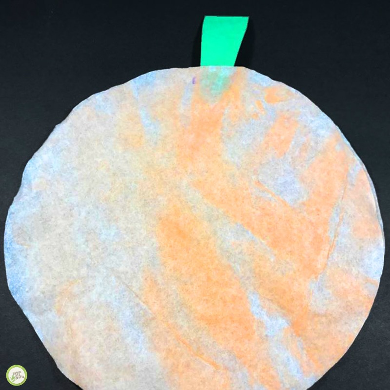 coffee filter pumpkin craft