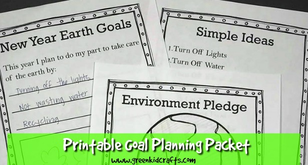 Goal planning printable for kids