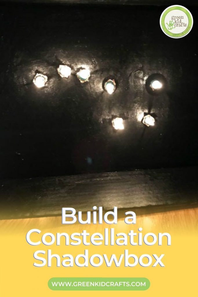 Build a constellation shadowbox