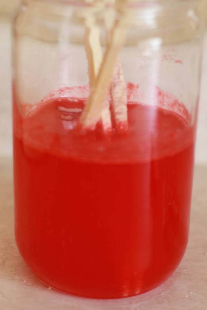 making a rock candy experiment