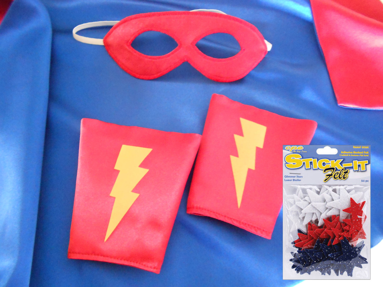 Do It Yourself Superhero Shapes Sticky Felt Shapes for Capes