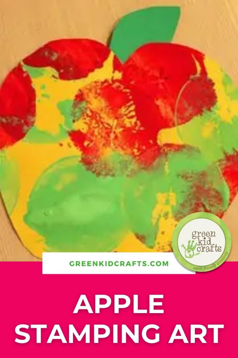 Apple Stamping Art for Kids – Green Kid Crafts