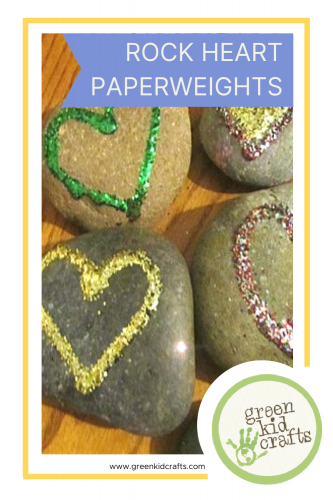 Rock Heart paperweights