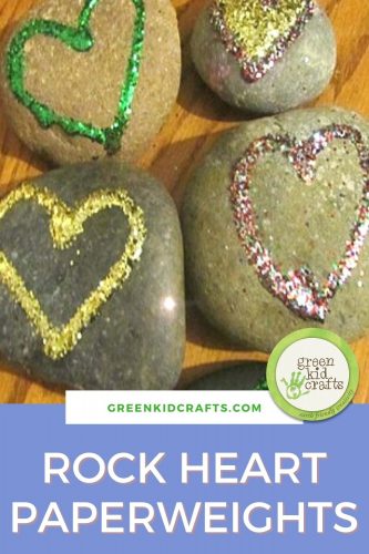 Rock Heart Paperweights