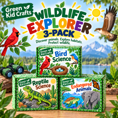 Wildlife Explorer 3-Pack: Endangered Animals, Reptiles, Bird Science
