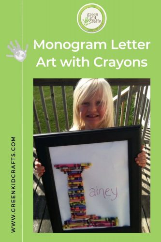 Monogram Letter Art with Crayons