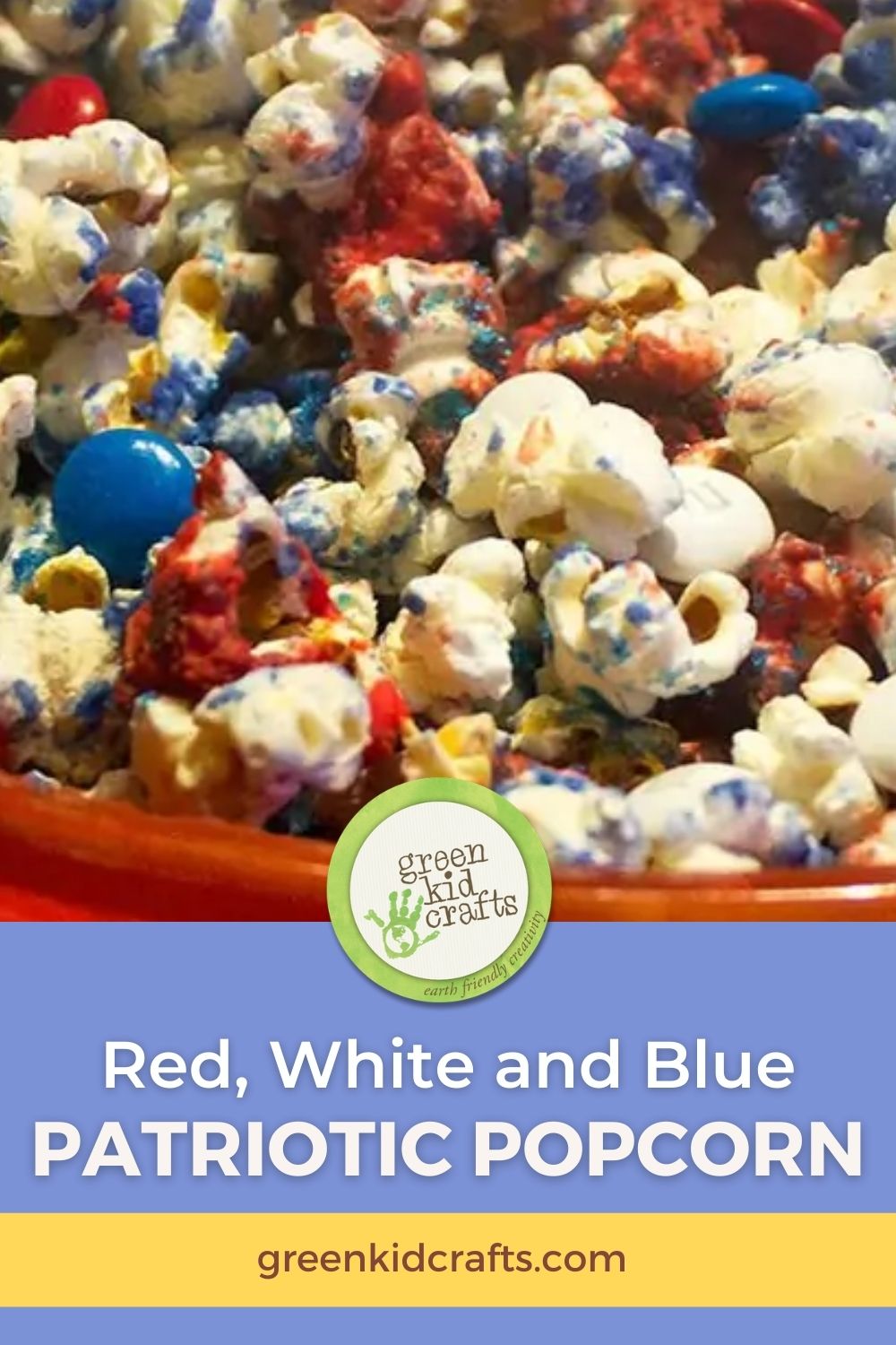 Red, White and Blue Popcorn Treat - Green Kid Crafts
